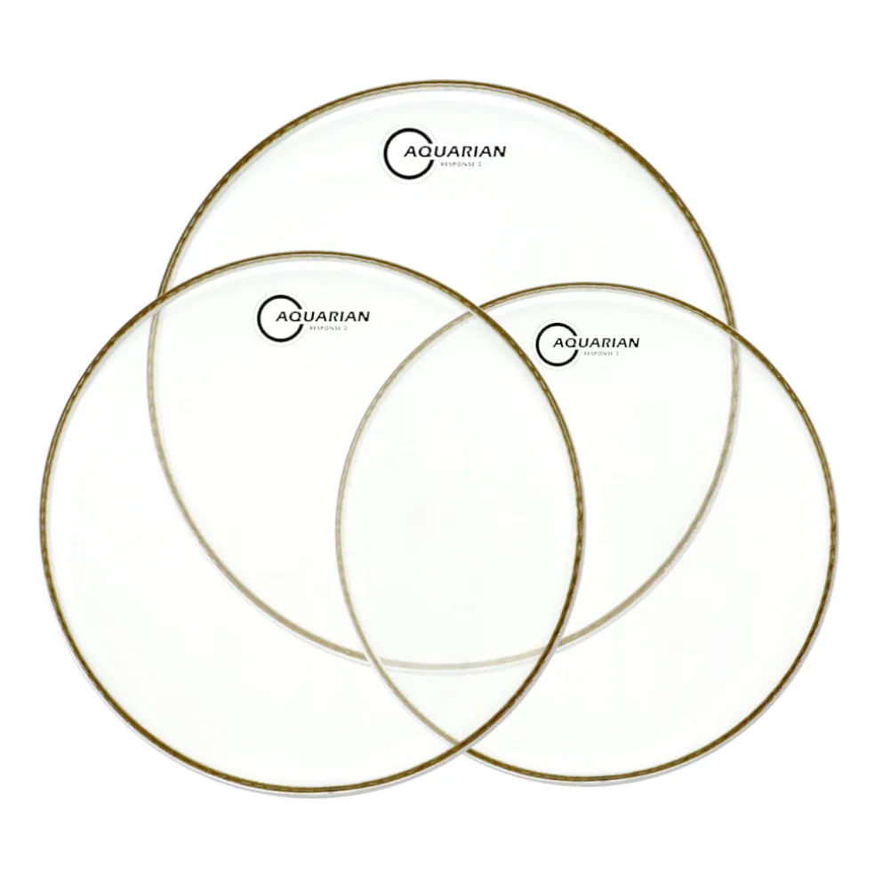 Aquarian Response 2 Clear Value Pack 10", 12" & 14"