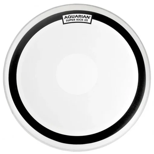 Aquarian SKIII24 24" Super-Kick 3 Coated 1ply w/Power Dot White