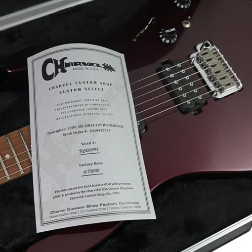 Charvel - USA Select DK24 HH 2PT CM, Caramelized Flame Maple Fingerboard, Oxblood