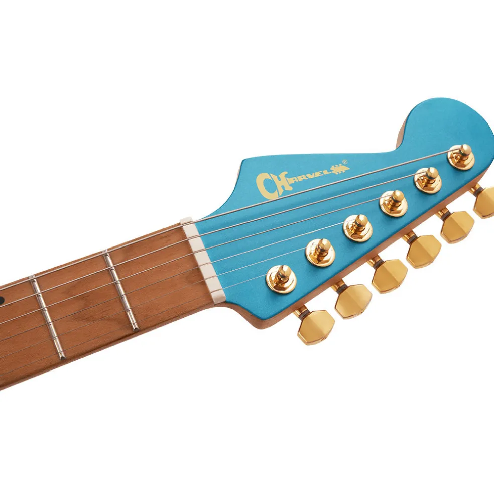 Charvel Angel Vivaldi Signature Pro-Mod DK24-6 Nova - Caramelized Maple Fingerboard - Lucerne Aqua Firemist