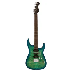 Charvel MJ DK24 HSH 2PT W in Mahogany with Flame Maple Top and Wenge Fingerboard - Caribbean Burst