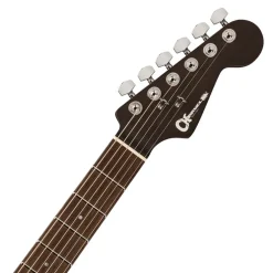 Charvel MJ DK24 HSH 2PT W in Mahogany with Flame Maple Top and Wenge Fingerboard - Caribbean Burst