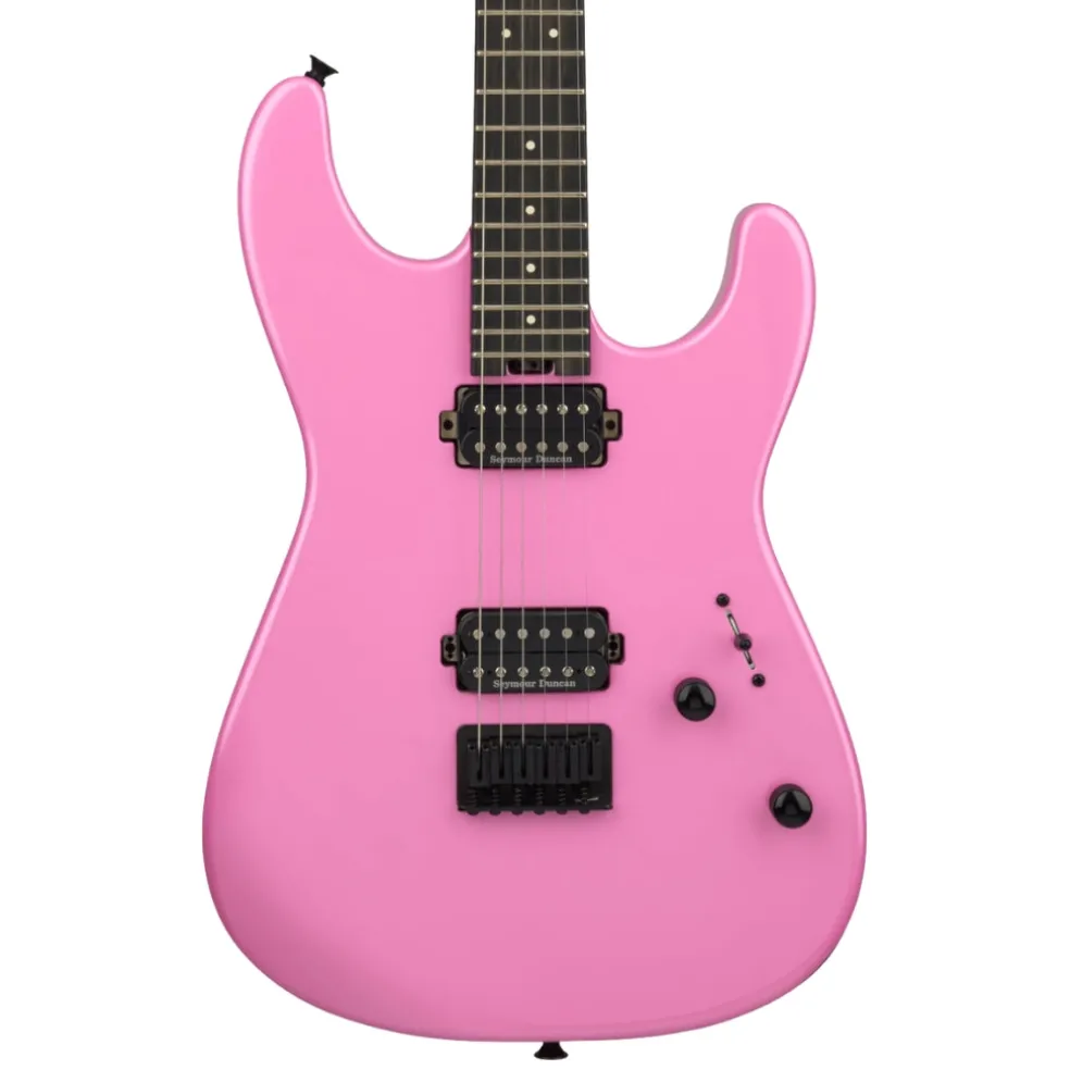 Charvel Mod Plus SD1 HH HT Electric Guitar, Ebony Fingerboard - Platinum Pink
