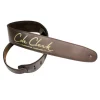Cole Clark - Leather Guitar Strap - Saddle Brown w/ Gold | Guitar Straps | STRAP-L-SADDLE-G