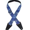 Colonial Leather Aboriginal Art Rag Strap - Bush Tomato & Waterhole Blue