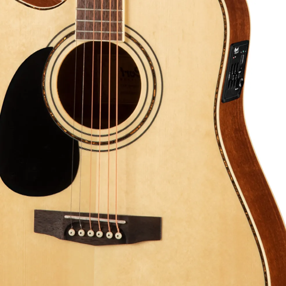 Cort AD880CE Left Handed NS Dreadnought Cutaway with Pickups Natural Satin