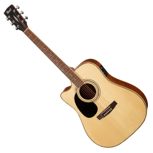 Cort AD880CE Left Handed NS Dreadnought Cutaway with Pickups Natural Satin