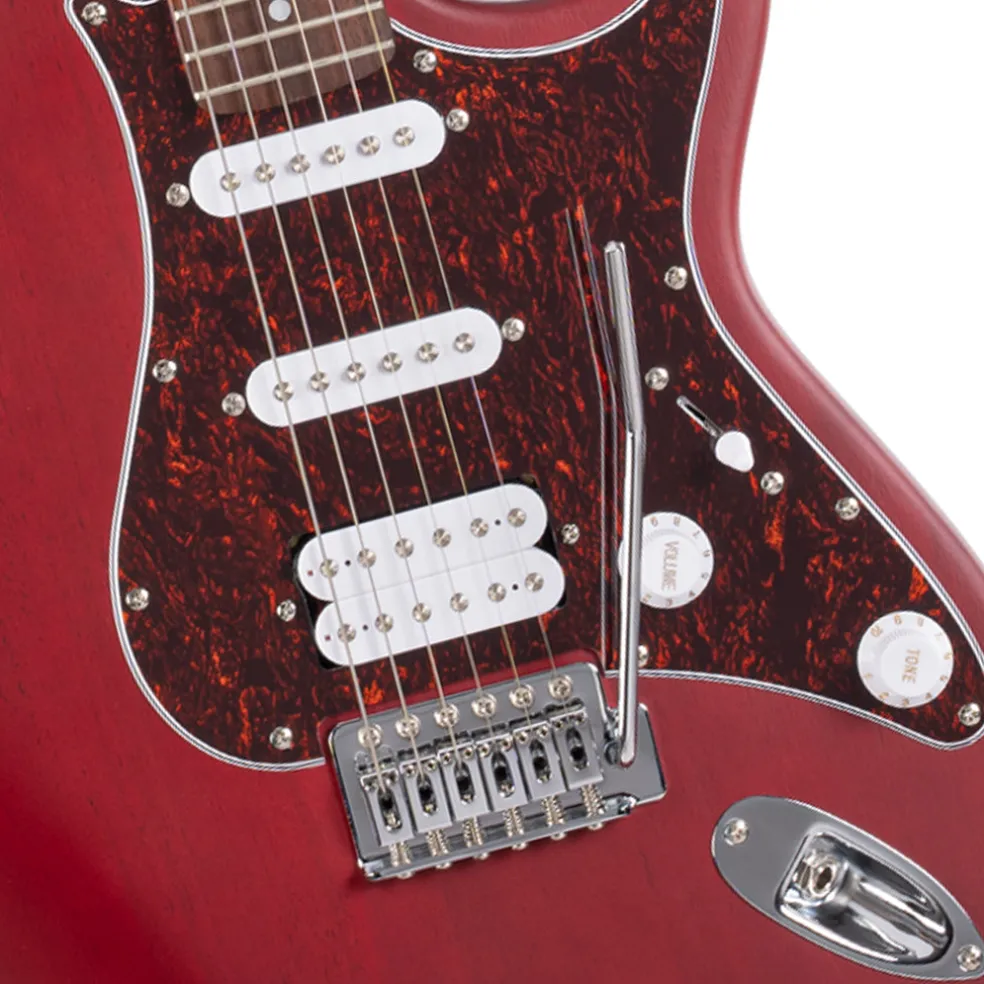 Cort G110 Electric Guitar Open Pore Black Cherry