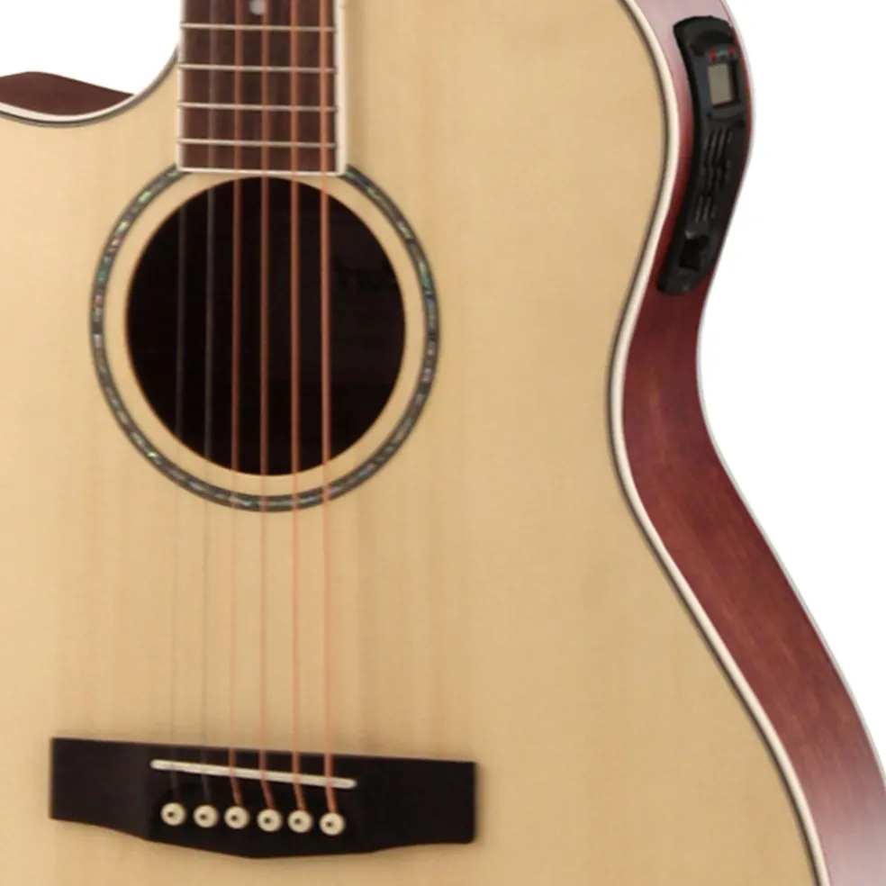 Cort GA-MEDX Left Handed OP Grand Auditorium Open Pore Natural