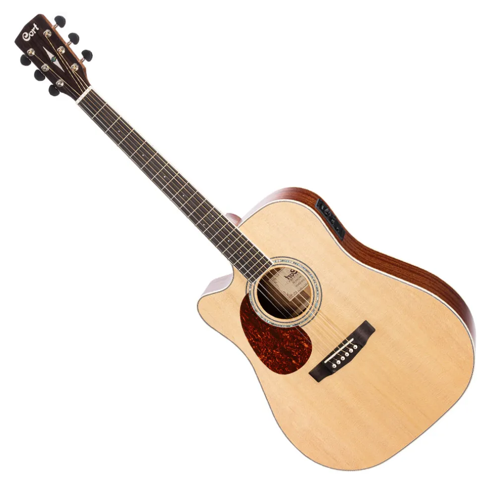 Cort MR710F Left Handed NS Dreadnought Cutaway with Pickups Natural Satin