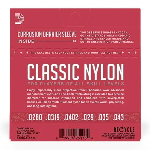 D'Addario - EJ27N - Nylon Normal Tension - Classical Guitar Strings