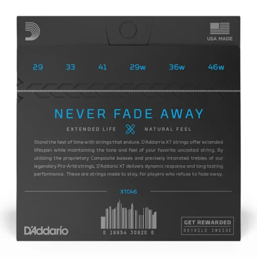 D'Addario - XTC46 - XT Classical Guitar Hard Tension - Classical Guitar Strings