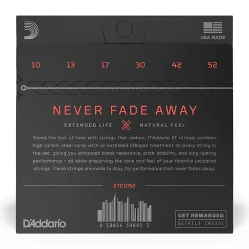 D'Addario - XTE1052 - Electric Guitar XT Light Top/Heavy Bottom 10-52 - Electric Guitar Strings