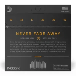 D'Addario - XTE1046 - XT Electric Guitar Regular Light 10-46 - Electric Guitar Strings