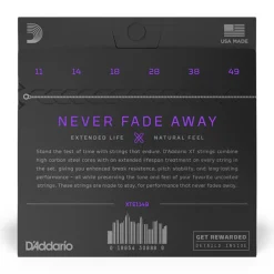 D'Addario - XTE1149 - XT Electric Guitar Medium 11-49 - Electric Guitar Strings