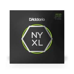 D'Addario NYXL45125 Nickel Wound Bass Guitar Strings, 5-String Lt Top / Med Btm, 45-125, Long Scale