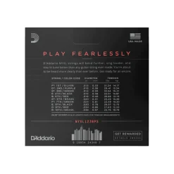 D'Addario NYXL1238PS NYXL Nickel Wound Strings for E9th Pedal Steel - .012-.038, Custom Medium