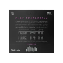 D'Addario NYXL09564SB NYXL Nickel Wound Electric Guitar Strings - .0095-.064 Custom Light 7-string