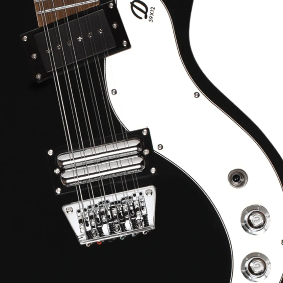 Danelectro '59 Vintage 12-String Electric Guitar - Black Sparkle