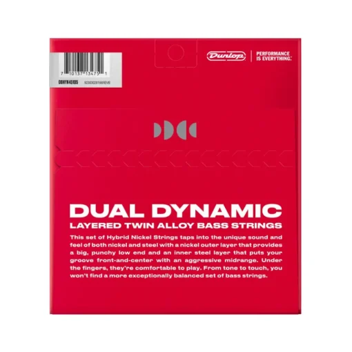 Dunlop Hybrid Nickel Over Stainless Steel Bass Strings 45-105