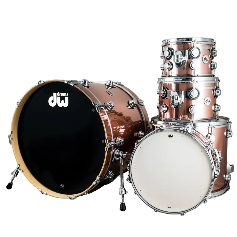 DW Collector's Series® 5 Piece Shell Pack w/ Chrome Hardware - Rose Copper