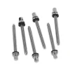 DW True-Pitch Chrome Tension Rods: M5.8"x2.25" - 6pk