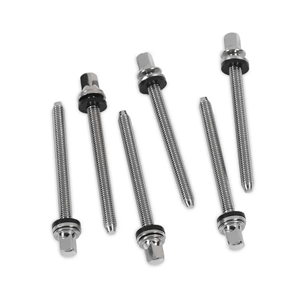 DW True-Pitch Chrome Tension Rods: M5.8"x2.25" - 6pk