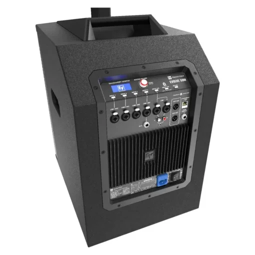 Electro Voice Powered Subwoofer Black w/ 8 Channel Mixer Quicksmart DSP & Bluetooth 1000w Class D Amp