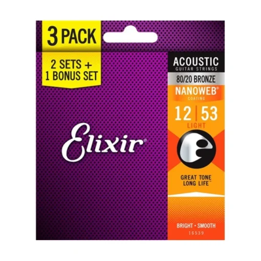 Elixir 80/20 Bronze 12-53 Lite - 3 Pack
