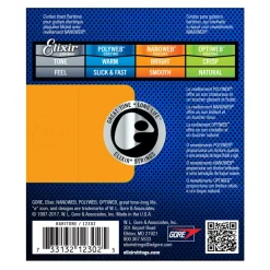 Elixir 12302 Nanoweb Electric Baritone 12-68