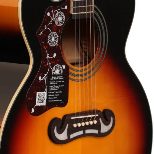 Epiphone J200EC Studio Left Handed - Vintage Sunburst