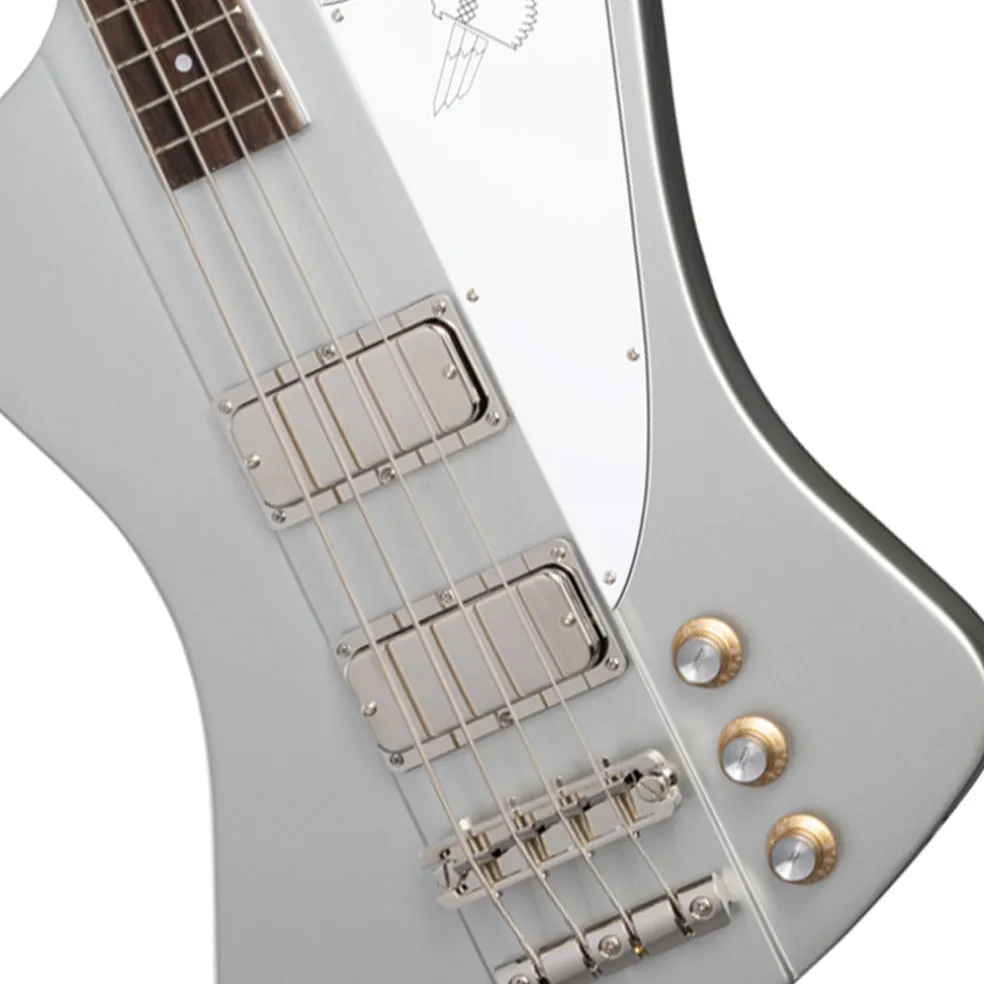 Epiphone Thunderbird 64 In Gig Bag Silver Mist