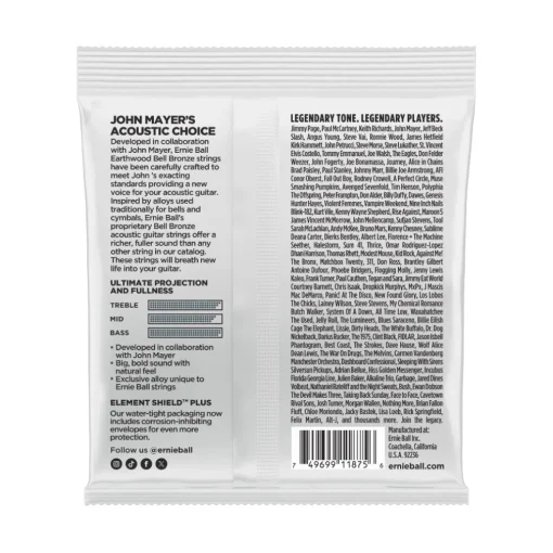 Ernie Ball 2348 Earthwood Bell Bronze Acoustic Guitar Strings - .011-.052 Light