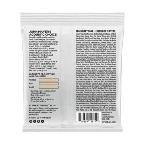 Ernie Ball 2350 Earthwood Bell Bronze Acoustic Guitar Strings - .010-.050 Extra Light