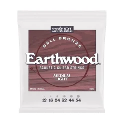 Ernie Ball 2346 Earthwood Bell Bronze Acoustic Guitar Strings - .012-.054 Medium Light