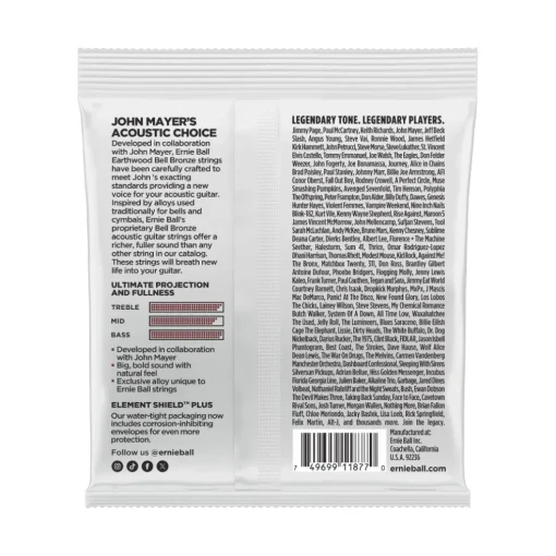Ernie Ball 2346 Earthwood Bell Bronze Acoustic Guitar Strings - .012-.054 Medium Light