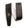 Ernie Ball 2.5 inch Adjustable Italian Leather Strap with Fur Padding, Black