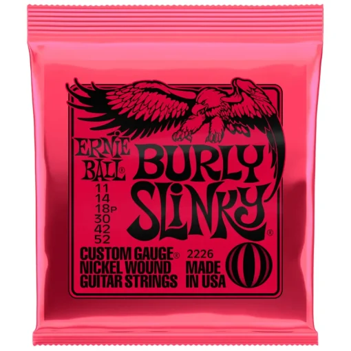 Ernie Ball Burly Slinky Nickelwound Electric Guitar Strings, 11-52 Gauge