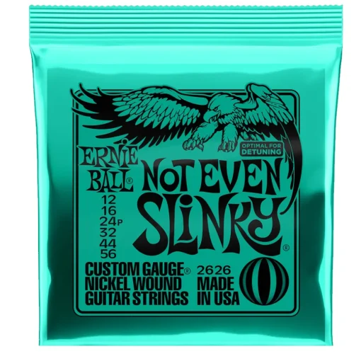 Ernie Ball Not Even Slinky Nickel Wound Electric Guitar Strings, 12-56 Gauge