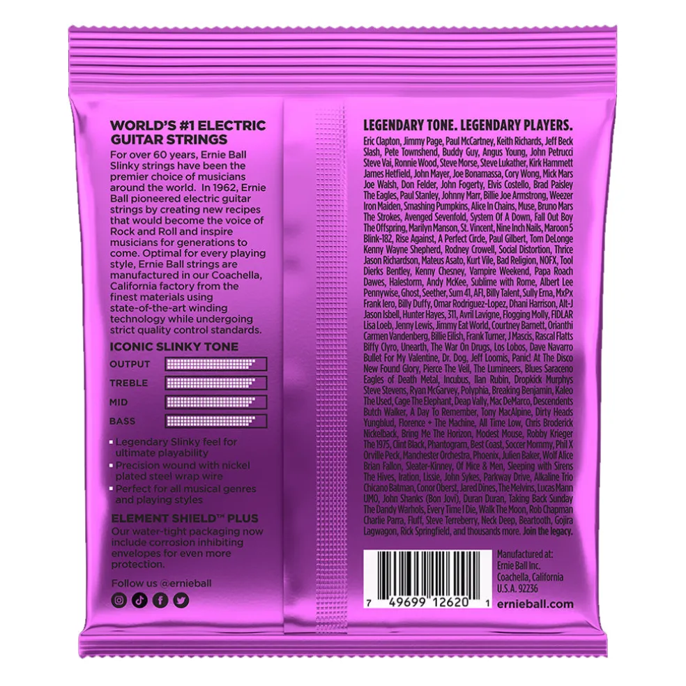 Ernie Ball Power Slinky 7-String Nickel Wound Electric Guitar Strings, 11-58 Gauge