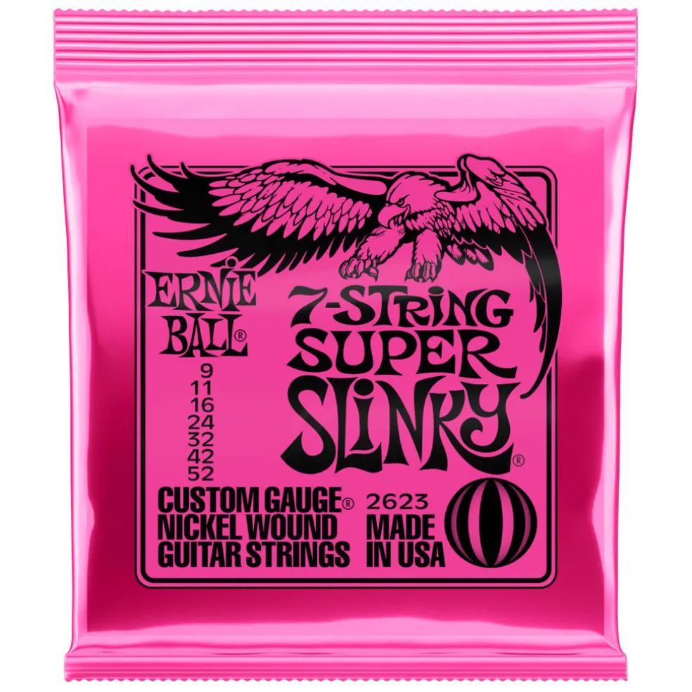 Ernie Ball 7-String Super Slinky Nickel Wound Set .009 - .052 Gauge
