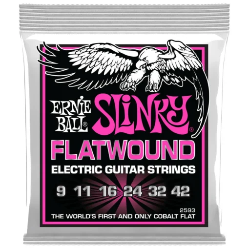 Ernie Ball Super Slinky Flatwound Electric Guitar Strings - 09 - 42 gauge