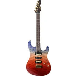 ESP Custom Shop Snapper CTM Electric Guitar - Blue Red Gradation