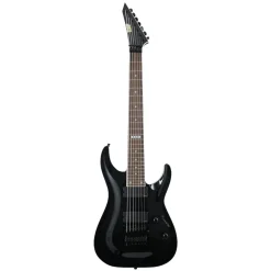 ESP Custom Shop 7-String Electric Guitar w/ Floyd Rose & EMG Pickups - Gloss Black