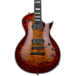 ESP E-II Eclipse QM Tiger Eye Sunburst with Fluence Pickups