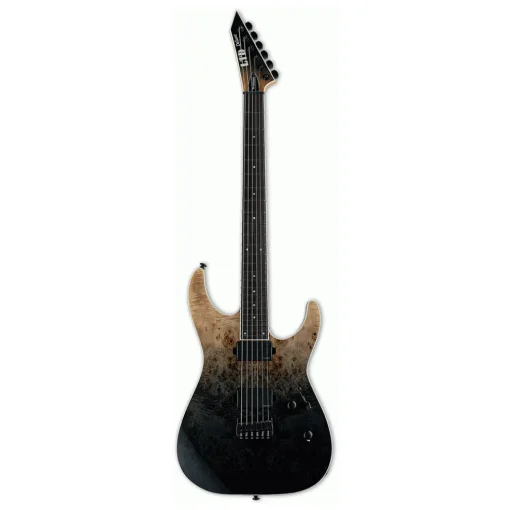 ESP LTD M-1000HT Burled Poplar Top Fishman Fluence Pickups - Black Fade