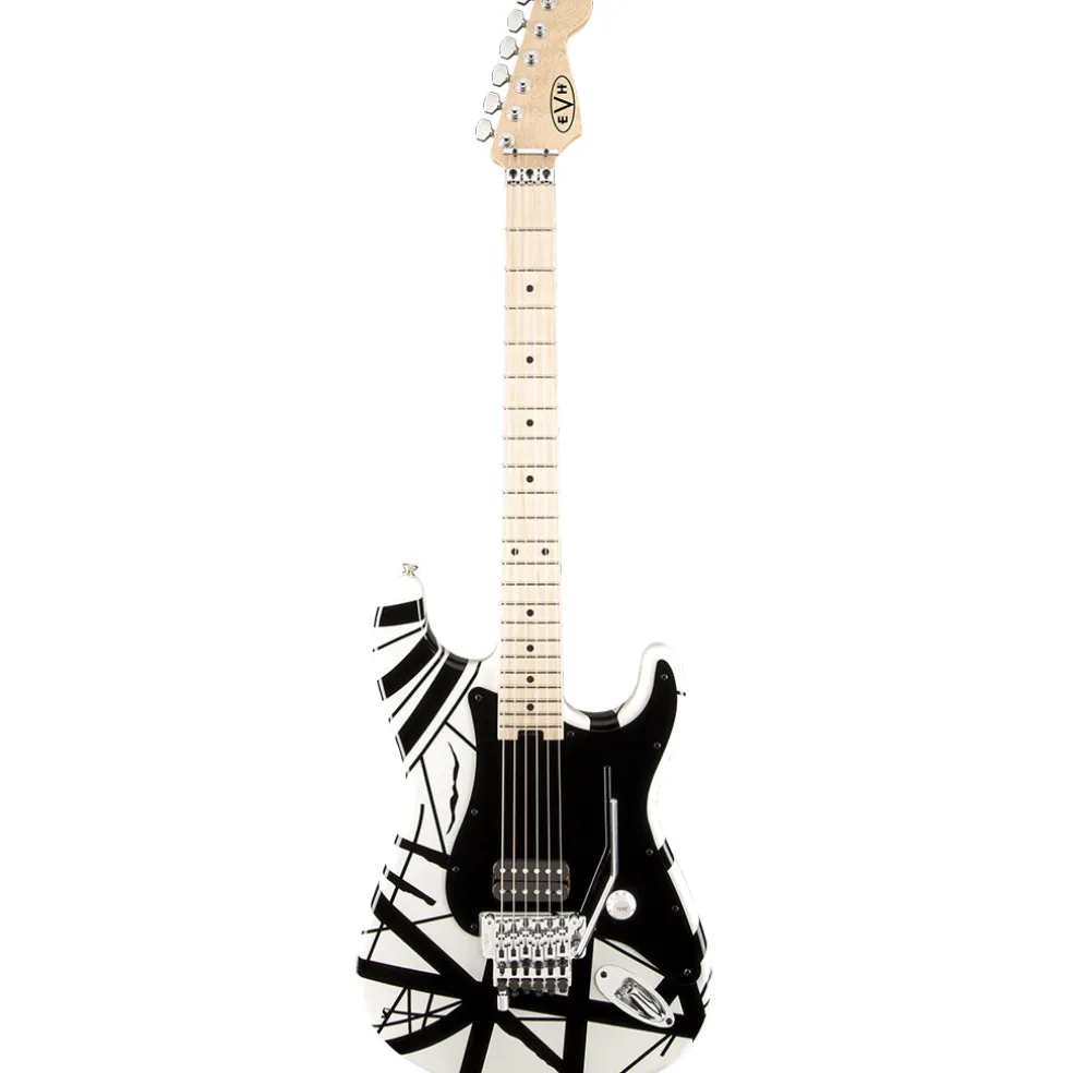 EVH Striped Series - White with Black Stripes