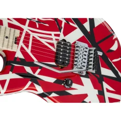 EVH Striped Series Left Handed - Red Black White