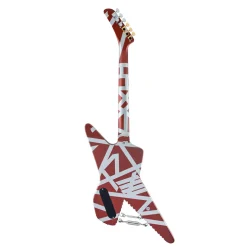 EVH Striped Series Shark Burgundy with Silver Stripes