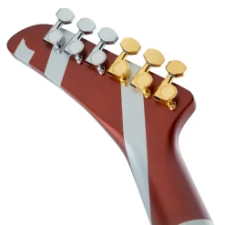 EVH Striped Series Shark Burgundy with Silver Stripes